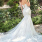 Andrea & Leo WL088 Vestido de Novia Estilo Sirena Ajustado sin Tirantes de Tul en Capas