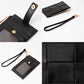Faux Leather Weave Flat Wristlet Card / Coin Wallet