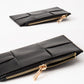 Faux Leather Weave Flat Wristlet Card / Coin Wallet