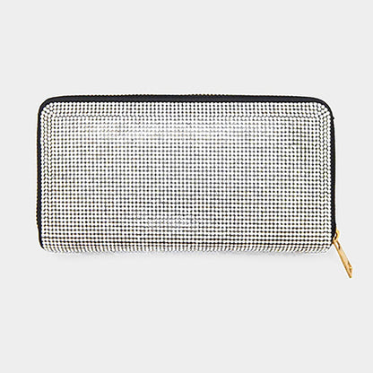 Bling Solid Zipper Wallet
