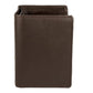 Sakkas Men's Authentic Leather Tri-Fold Wallet with 3 Id Windows with Gift Bag