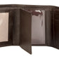 Sakkas Men's Authentic Leather Tri-Fold Wallet with 3 Id Windows with Gift Bag