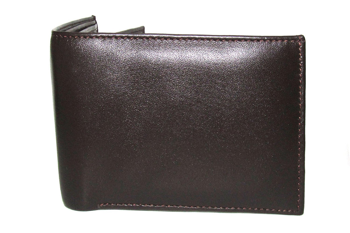 Sakkas Men's Bi-Fold Leather Wallet with 6 Card Slots/2 Coin Pkts with Gift bag