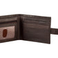 Sakkas Bifold Press Stud Mens Leather Wallet With Gift Bag