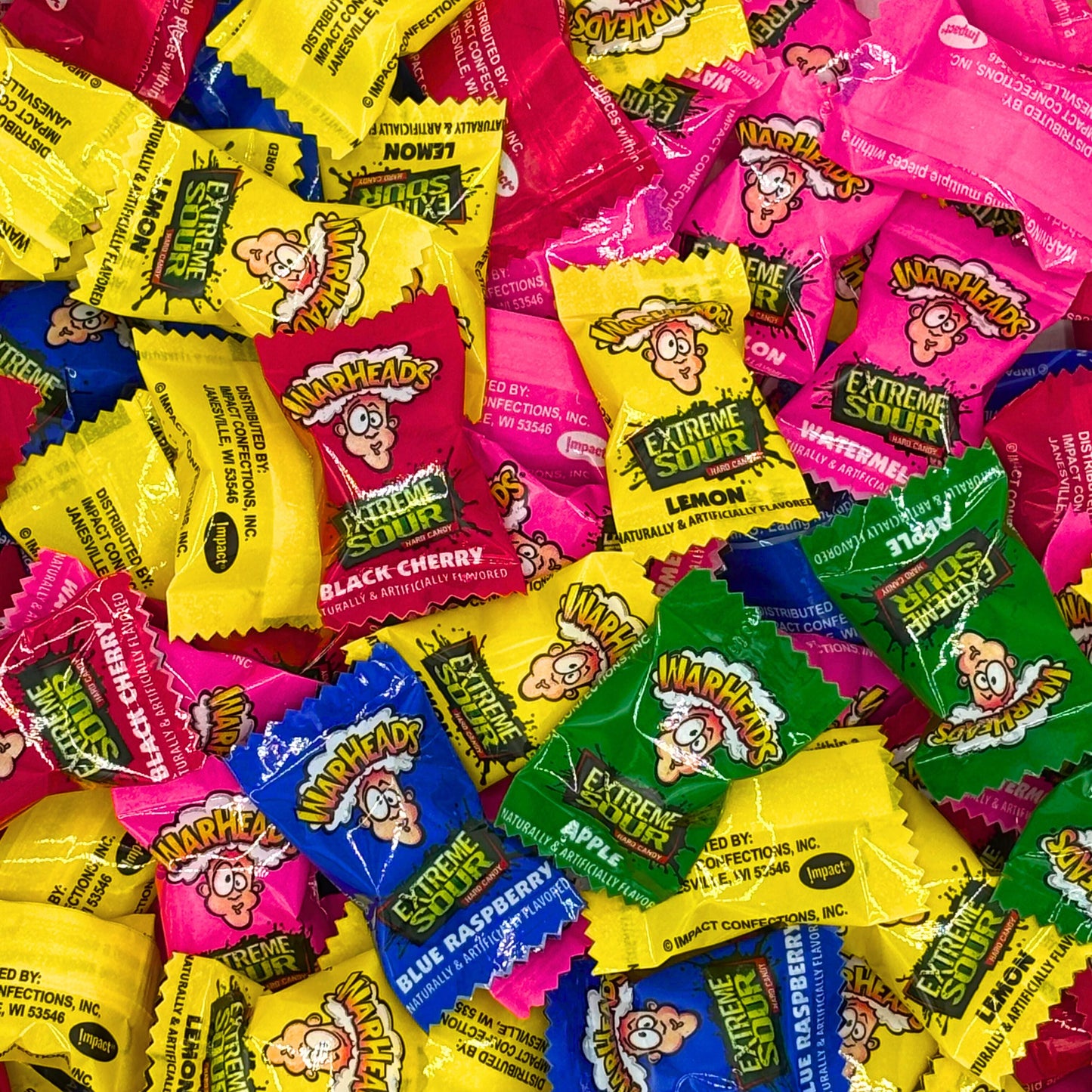 Warheads Extreme Sour Assorted Fruit Flavors – Hard Candy – Bulk Value Bag