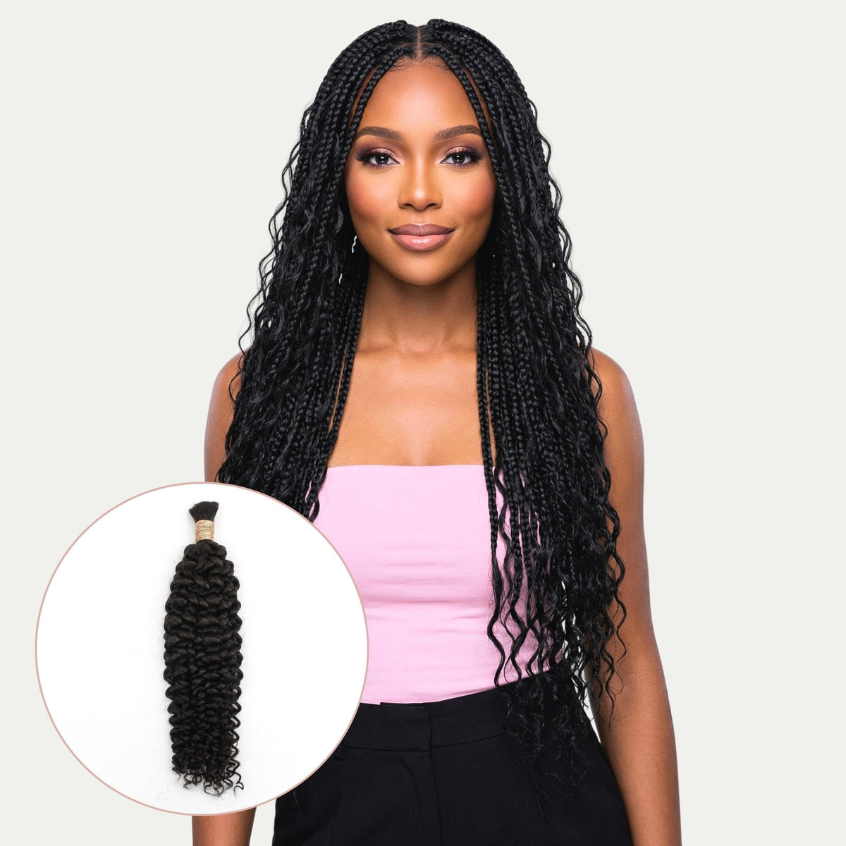 Cabello humano 100% virgen para trenzar Water Wave