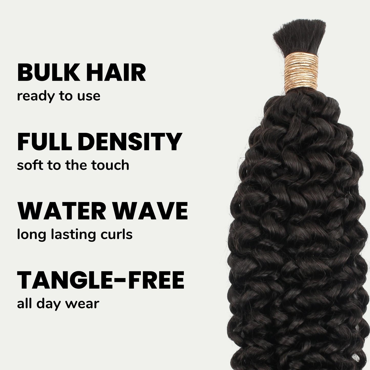Cabello humano 100% virgen para trenzar Water Wave