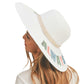 Always On Vacay Sequin Message Straw Panama Sun Hat