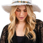 Braided Starfish Band Frayed Straw Summer Sun Hat