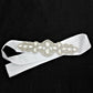 Bridal Crystal & Bead Ribbon Belt