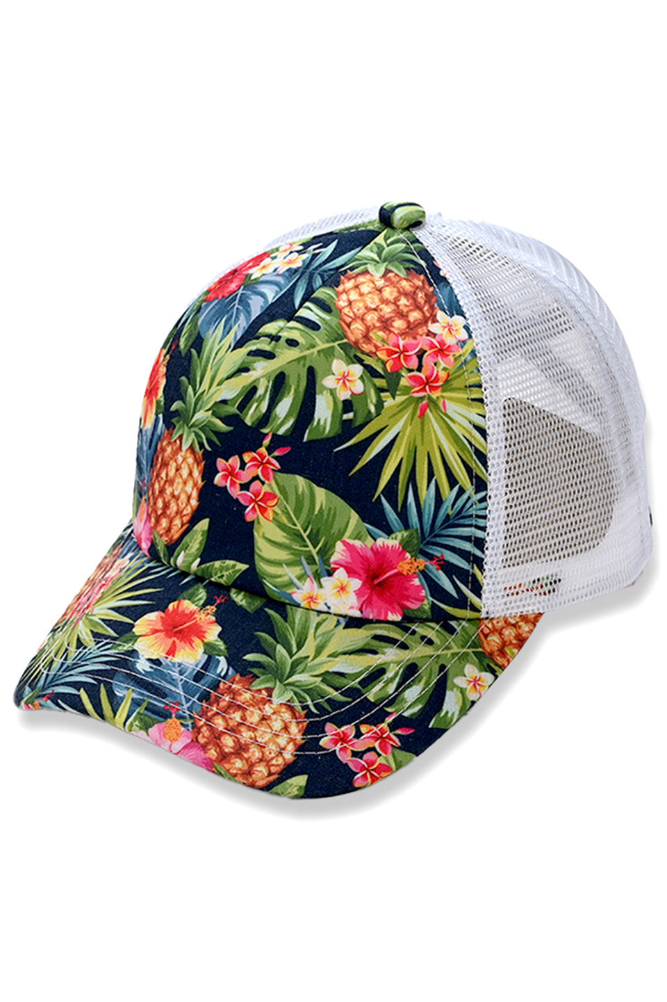 C.C Tropical Cross Band Mesh Back Trucker Cap