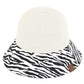 C.C Zebra Print Cloche Straw Bucket Hat