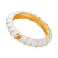 Enamel Bamboo Hinged Bangle Bracelet