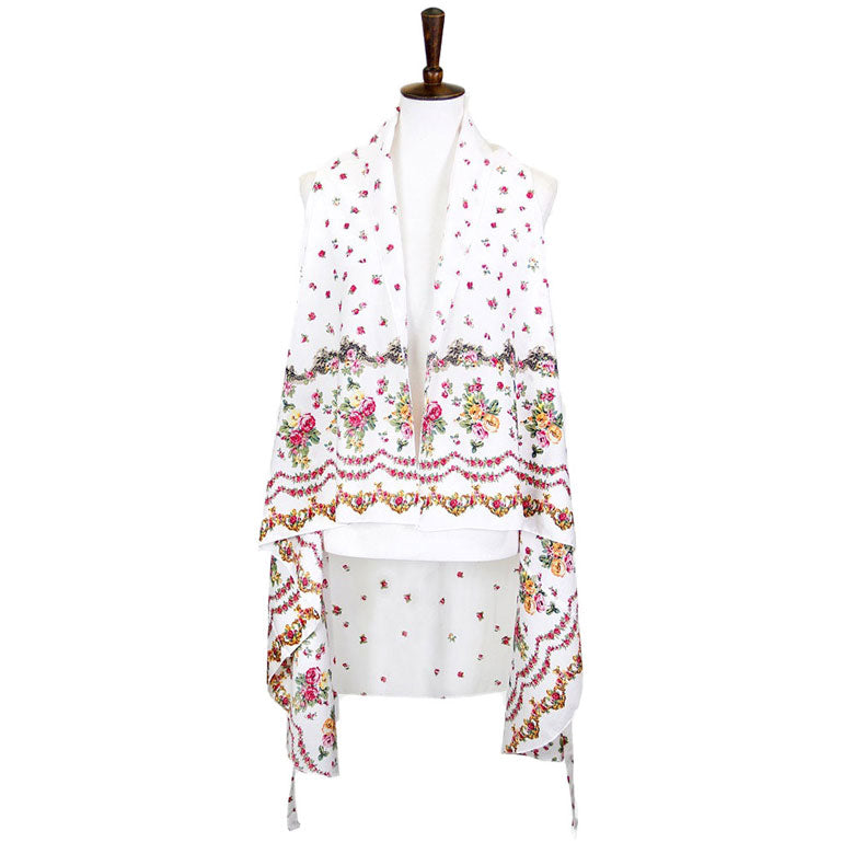 Flower Pattern Print Cover Up Vest