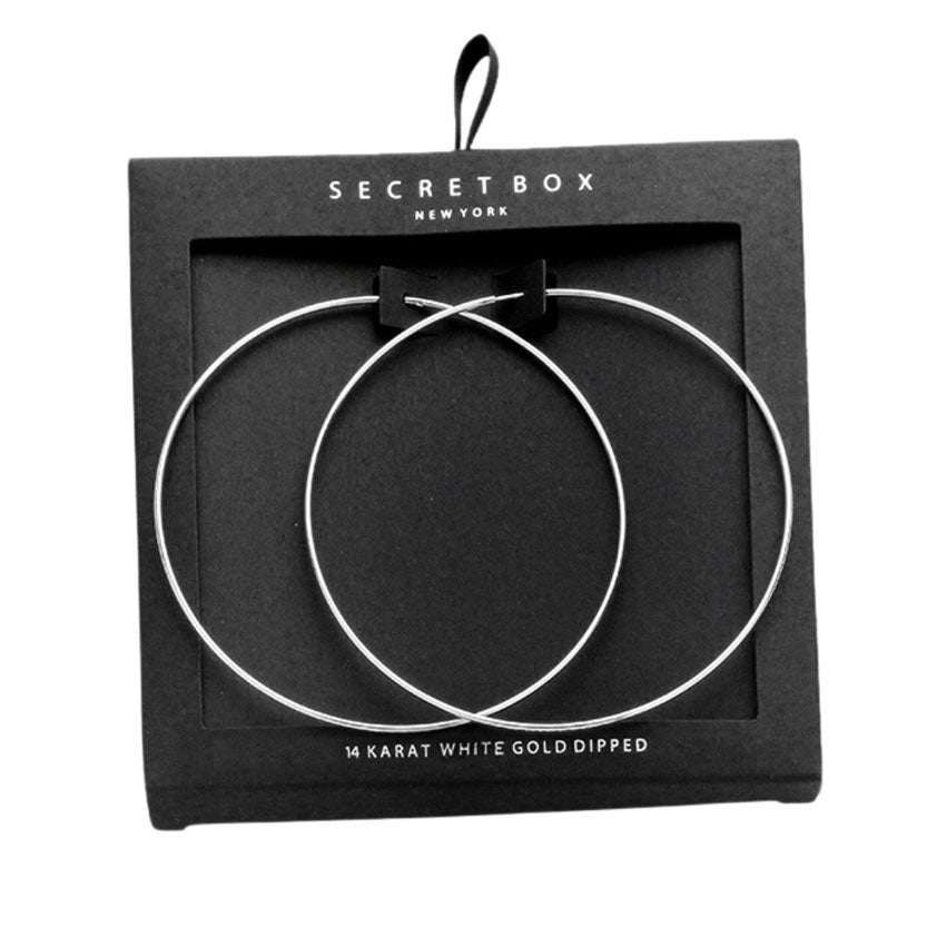 Secret Box 14k Gold Dipped Hoop Earrings