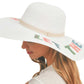 Let The Sun Shine Sequin Message Straw Panama Sun Hat