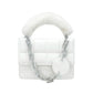 Solid Faux Fur Handle Tote Crossbody Bag