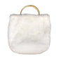 Solid Faux Fur Tote Crossbody Bag