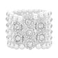 Stone Embellished Multi Layered Pearl Stretch Bracelet