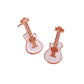 Stone Paved Enamel Guitar Stud Earrings