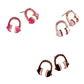 Stone Paved Enamel Headphone Stud Earrings