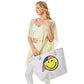 Smile Face With USA Bandana Print Beach Tote Bag