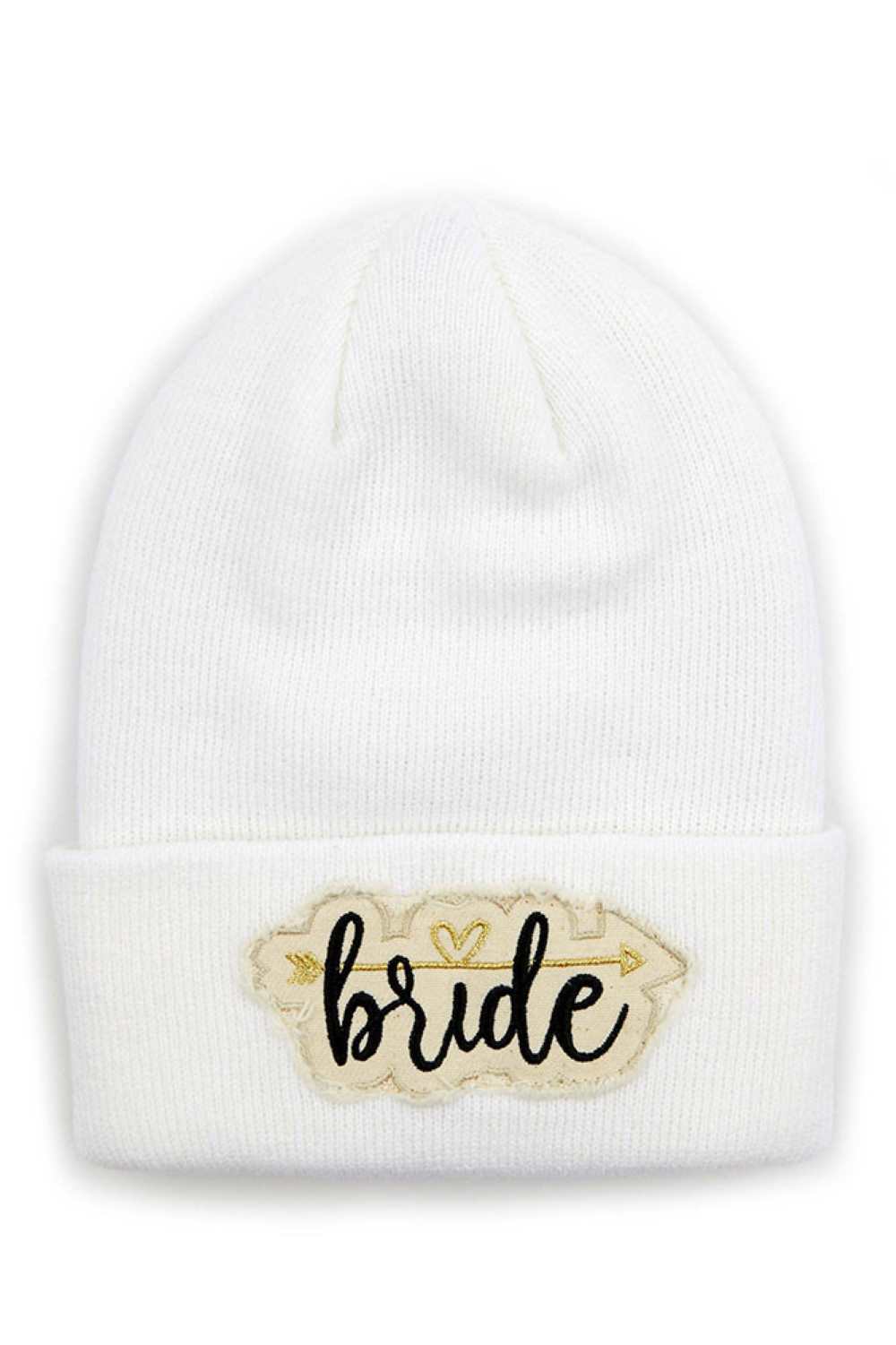 C.C Bribe Patch Knit Cuffed Beanie