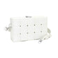 Faux Leather Woven Square Box Crossbody Bag