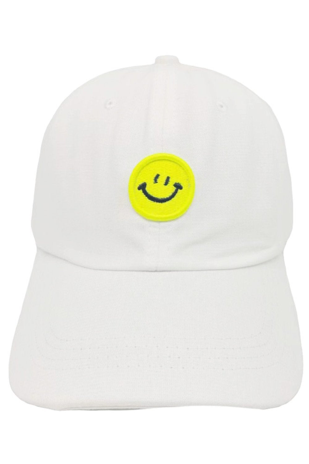 Happy Face Patch Pastel Tone Baseball Cap