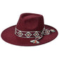 C.C Aztec Trim Band Vegan Felt Panama Hat