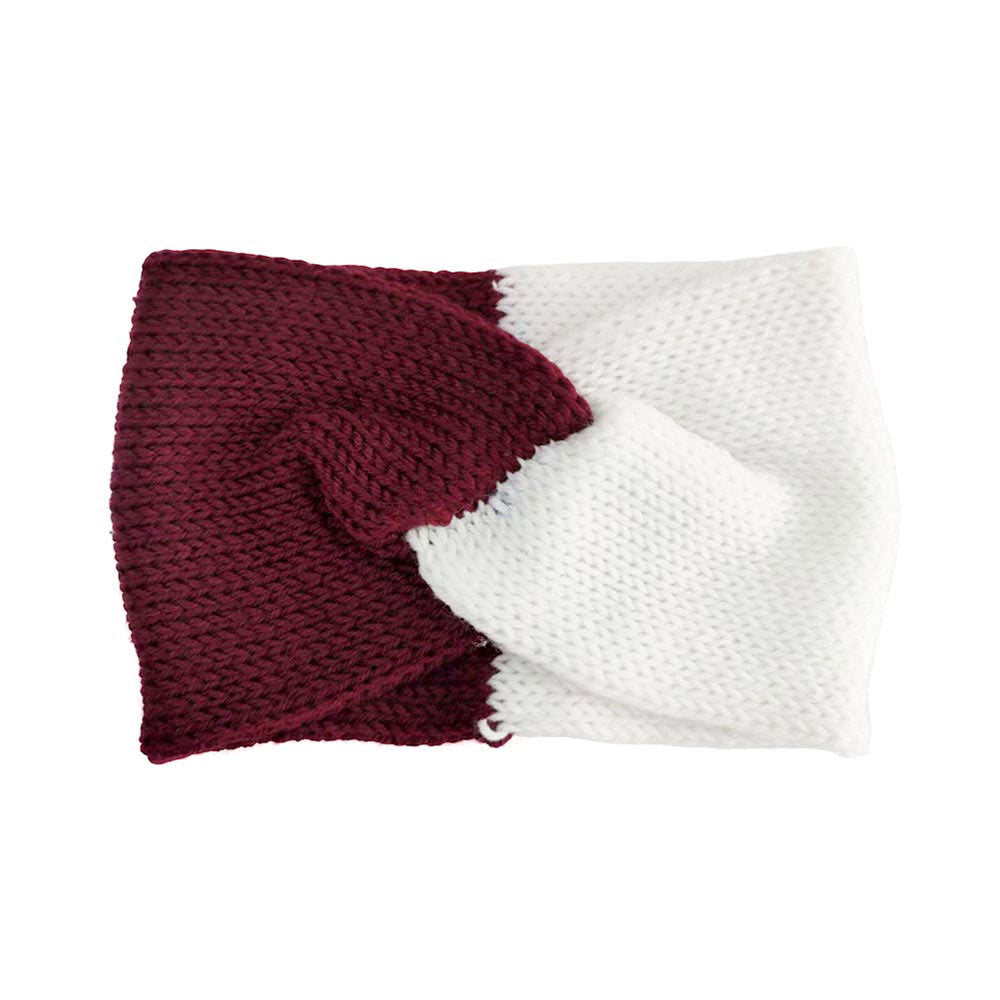 Game Day Two Tone Knit Earmuff Headband