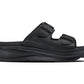 CALTO - X1660 - 2 Inches Taller (Black Buckle) - Dual Adjustable Buckle Sandal