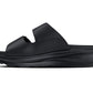 CALTO - X1660 - 2 Inches Taller (Black Buckle) - Dual Adjustable Buckle Sandal