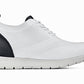 CALTO - X2212 - 2.4 Inches Taller (White/Black) - Lace Up Casual Walker - Lightweight