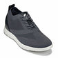 CALTO - X2213 - 2.4 Inches Taller (Moon Gray/Black) - Lace Up Casual Walker - Lightweight