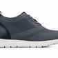 CALTO - X2213 - 2.4 Inches Taller (Moon Gray/Black) - Lace Up Casual Walker - Lightweight