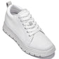 CALTO - X2321 - 2.4 Inches Taller (White/White Sole) - Lace Up Casual Sneaker - Lightweight