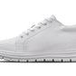 CALTO - X2321 - 2.4 Inches Taller (White/White Sole) - Lace Up Casual Sneaker - Lightweight