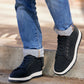 CALTO - X2322 - 2.4 Inches Taller (Black/White & Black Sole) - Lace Up Casual Sneaker - Lightweight