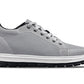 CALTO - X2324 - 2.4 Inches Taller (Pewter Grey/White & Black Sole) - Lace Up Casual Sneaker - Lightweight