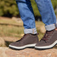CALTO - X2325 - 2.4 Inches Taller (Dark Brown/White & Black Sole) - Lace Up Casual Sneaker - Lightweight