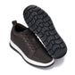 CALTO - X2325 - 2.4 Inches Taller (Dark Brown/White & Black Sole) - Lace Up Casual Sneaker - Lightweight