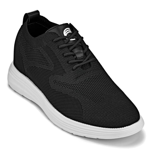 CALTO - X2632 - 2.8 pulgadas más alto (suela negra/blanca) - Zapatilla casual con cordones - Ligera