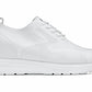 CALTO - X2633 - 2.8 Inches Taller (White) - Lace Up Casual Walker - Lightweight