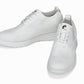 CALTO - X2633 - 2.8 Inches Taller (White) - Lace Up Casual Walker - Lightweight