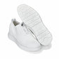 CALTO - X2633 - 2.8 Inches Taller (White) - Lace Up Casual Walker - Lightweight