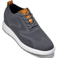 CALTO - X2636 - 2.8 Inches Taller (Iron Grey/Brown) - Lace Up Casual Walker - Lightweight