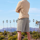CALTO - X2639 - 2.8 Inches Taller (Khaki Green/Brown) - Lace Up Casual Walker - Lightweight