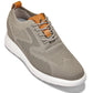 CALTO - X2639 - 2.8 Inches Taller (Khaki Green/Brown) - Lace Up Casual Walker - Lightweight