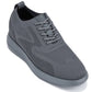 CALTO - X2641 - 2.8 Inches Taller (Iron/Dark Grey Sole) - Lace Up Casual Walker - Lightweight